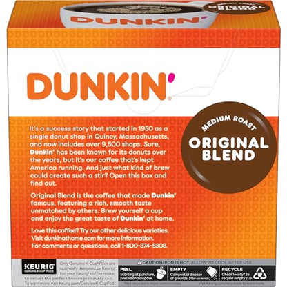 Dunkin' Original Blend Medium Roast Coffee, 128 Keurig K-Cup Pods