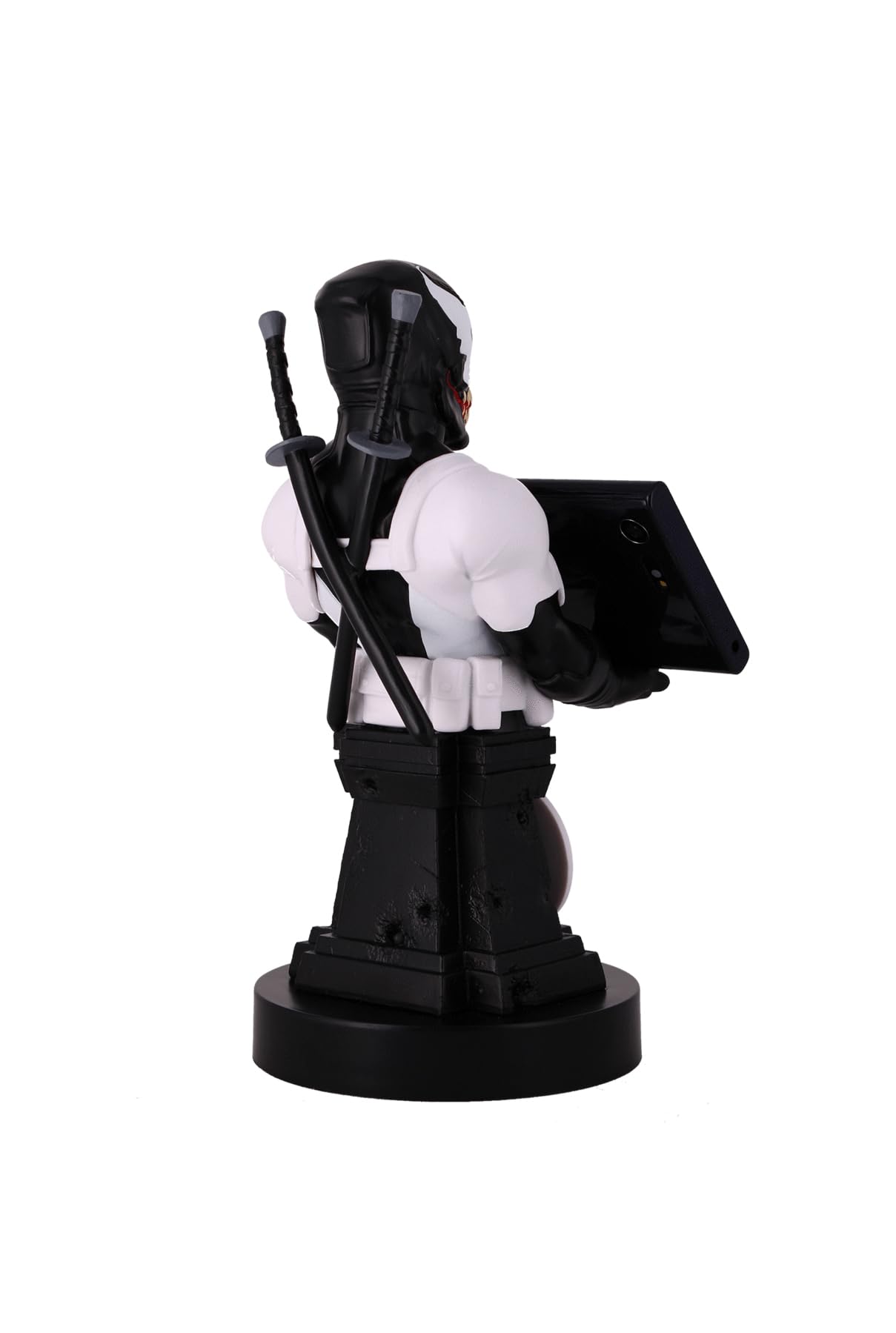 Exquisite Gaming: Deadpool Back in Black: Deadpool Venom - Original Mobile Phone & Gaming Controller Holder, Device Stand, Cable Guys, Licensed Figure