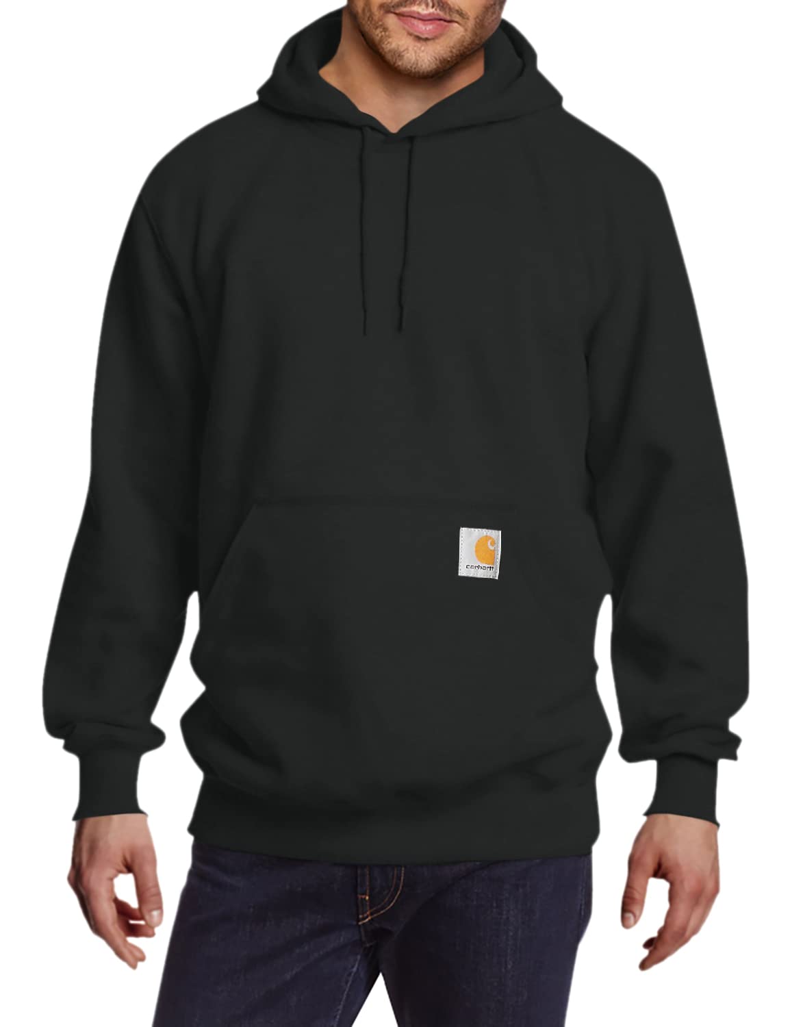 Carhartt mens Rain Defender Paxton Heavyweight Hooded Sweatshirt (Big & Tall) novelty hoodies, Black, 4X-Large US