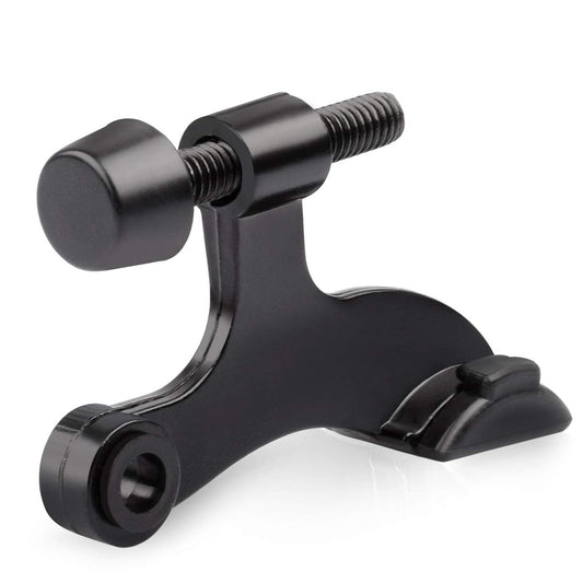 HOMOTEK 8 Pack Hinge Pin Black Door Stopper,Adjustable Deluxe Heavy Duty Door Stopper 2-1/2"x1-3/4”,with Black Rubber Bumper Tips
