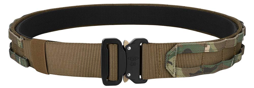 KRYDEX Quick Release Rigger MOLLE Belt 1.75 Inch Inner & Outer Tactical Heavy Duty Belt (CBMC, Small)