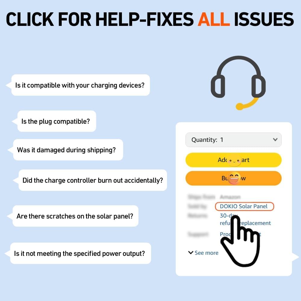 DOKIO 100W Portable Foldable Solar Panel Kit (21x28in, 5.9lb), with Separate Controller and Dual USB, Monocrystalline Charger for 12V Batteries & Power Stations, RV Camping Trailer Emergency Backup