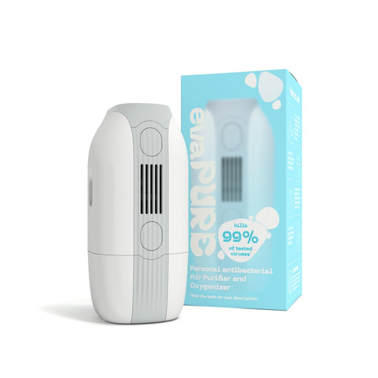 Evapolar Mini Air Purifier for Desk - Rechargable Portable Personal Air Purifier for Car - Cordless Small Air Cleaner for Car Evapure