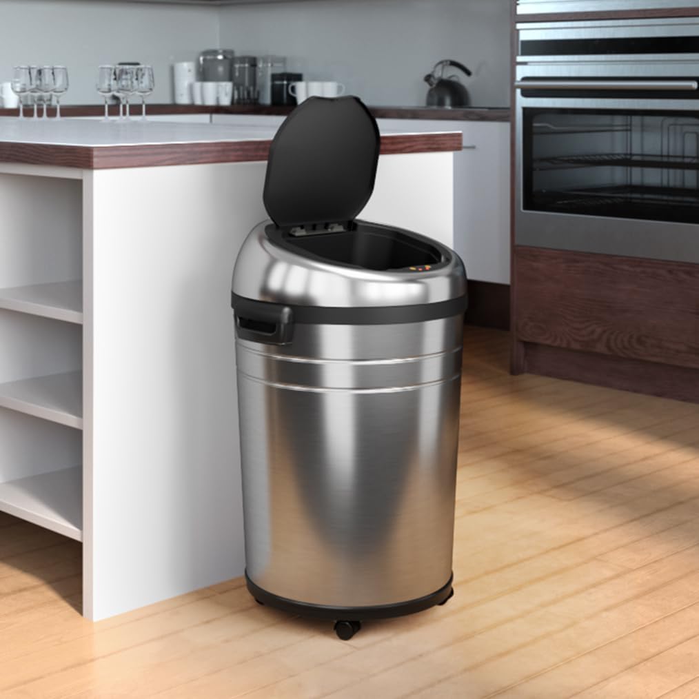 iTouchless 18 Gallon Large Commercial Size Stainless Steel Automatic Sensor Touchless Trash Can