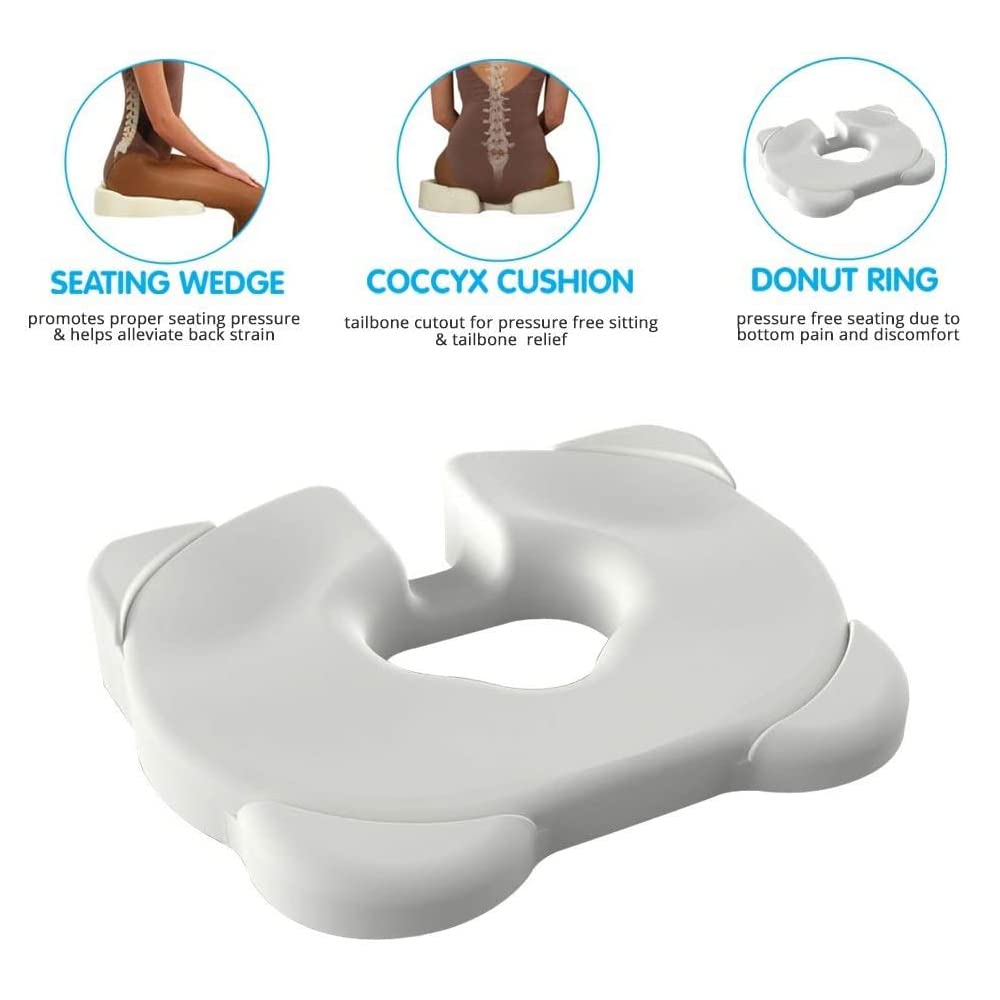 Contour Products Kabooti Coccyx Foam Seat Cushion, Blue