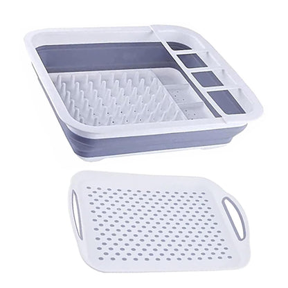 camper must haves dish drying rack Collapsible Dish Drying Rack Portable Dinnerware Drainer Organizer for Kitchen RV Campers Travel Trailers Space Saving Kitchen Storage Rack Tray (with Drainboard)