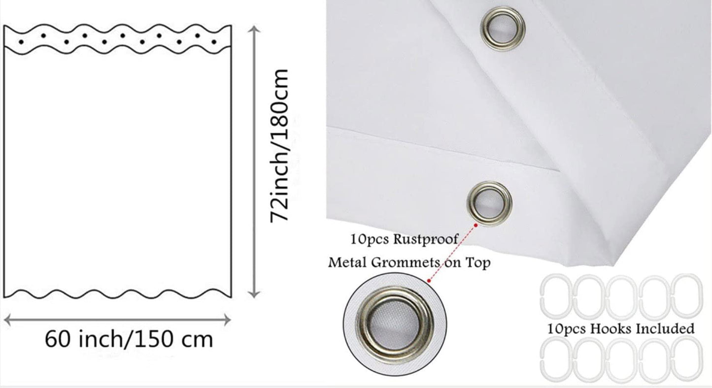 LB Halloween Shower Curtain Spider Web Decor Black Grey Bathroom Curtain with Hooks 60x72 inch Waterproof Polyester Fabric Bathroom Decorations,10 Holes