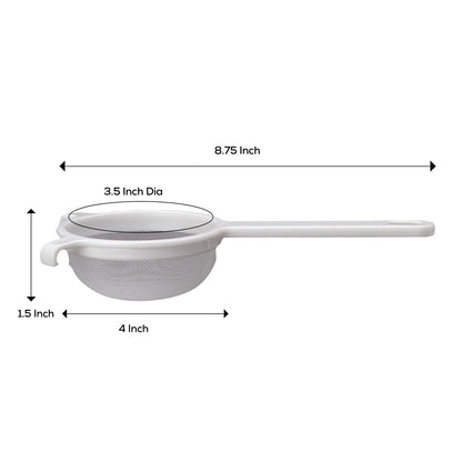 HIC Kitchen Double-Ear Fine Mesh Strainers, BPA Free, Set of 4 Sizes Includes 3, 4, 5.5, and 7-Inch Diameter