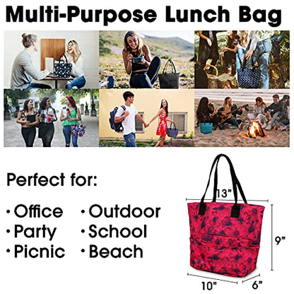 J World New York Lunch Tote Bag Insulated Lunch-Box for Women & Teen Girls, Bellis