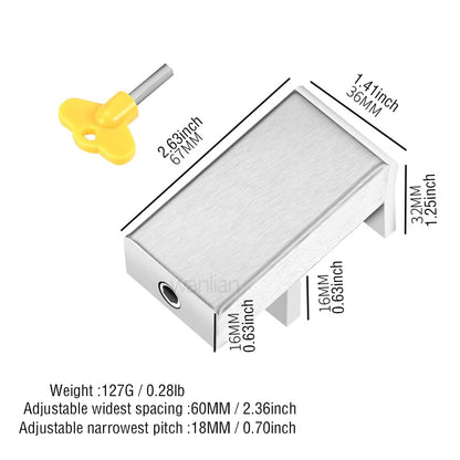 1PCS Door Window Lock Stopper Adjustable Thick Sliding Safety Anti Theft Children Security LockChild Plastic Steel Aluminium Free Rails Limit Window Door Anti Slip