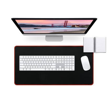 Large Gaming Mouse Pad Mat 11.8x23.6 Inches with Red String Stitched Edge Non-Slip Rubber Base Washable Resilient for Office Home Computers Laptop Table Mouse Pads Mats Accessory