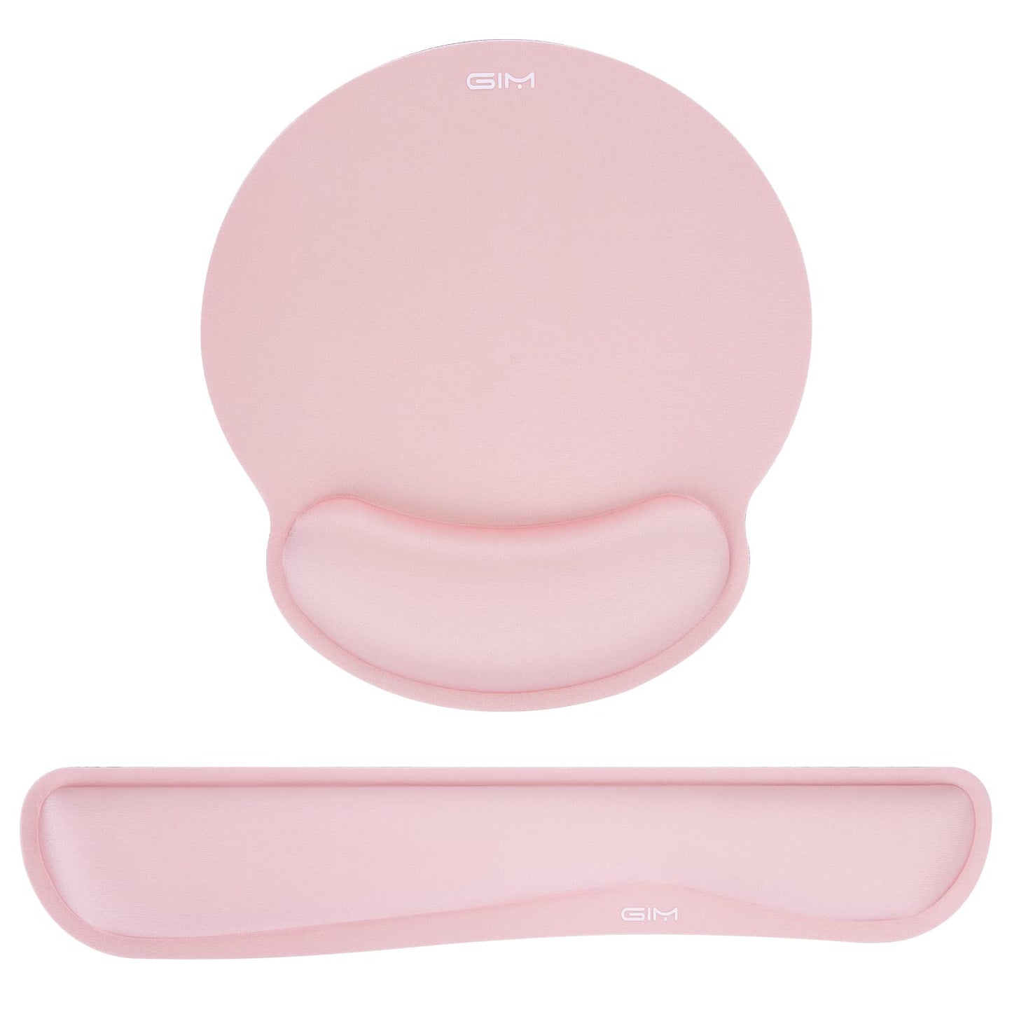 GIM Ergonomic Keyboard Wrist Rest and Mouse Pad with Wrist Support, Memory Foam Mouse Cushion Anti-Slip Computer Wrist Rest Pad for Comfortable Typing Wrist Pain Relief Keyboard Wrist Rest (Pink)
