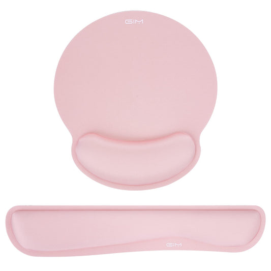 GIM Ergonomic Keyboard Wrist Rest and Mouse Pad with Wrist Support, Memory Foam Mouse Cushion Anti-Slip Computer Wrist Rest Pad for Comfortable Typing Wrist Pain Relief Keyboard Wrist Rest (Pink)