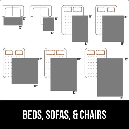 GORILLA GRIP Waterproof Dog Blanket, 82x102 Couch Cover for Dogs Washable, Protects Sofa, Furniture, Crate, Car, RV Essentials Pet Supplies, Tear and Slip Resistant Leakproof Cushion Cover, Light Gray