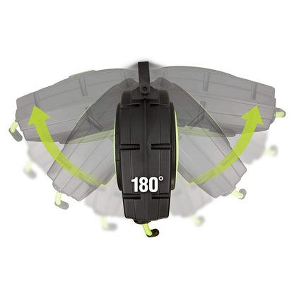 Flexzilla Retractable Enclosed Plastic Air Hose Reel, 3/8 in. x 50 ft., Heavy Duty, Lightweight, Hybrid, ZillaGreen - L8250FZ