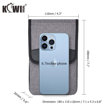 KIWIFOTOS Travel Cell Phone Pouch Belt Pouch, Phone Holster Crossbody Bag with Shoulder Strap for iPhone 16 15 14 Pro Max Case Holder with Neck Lanyard Smartphone Walking Passport Wallet