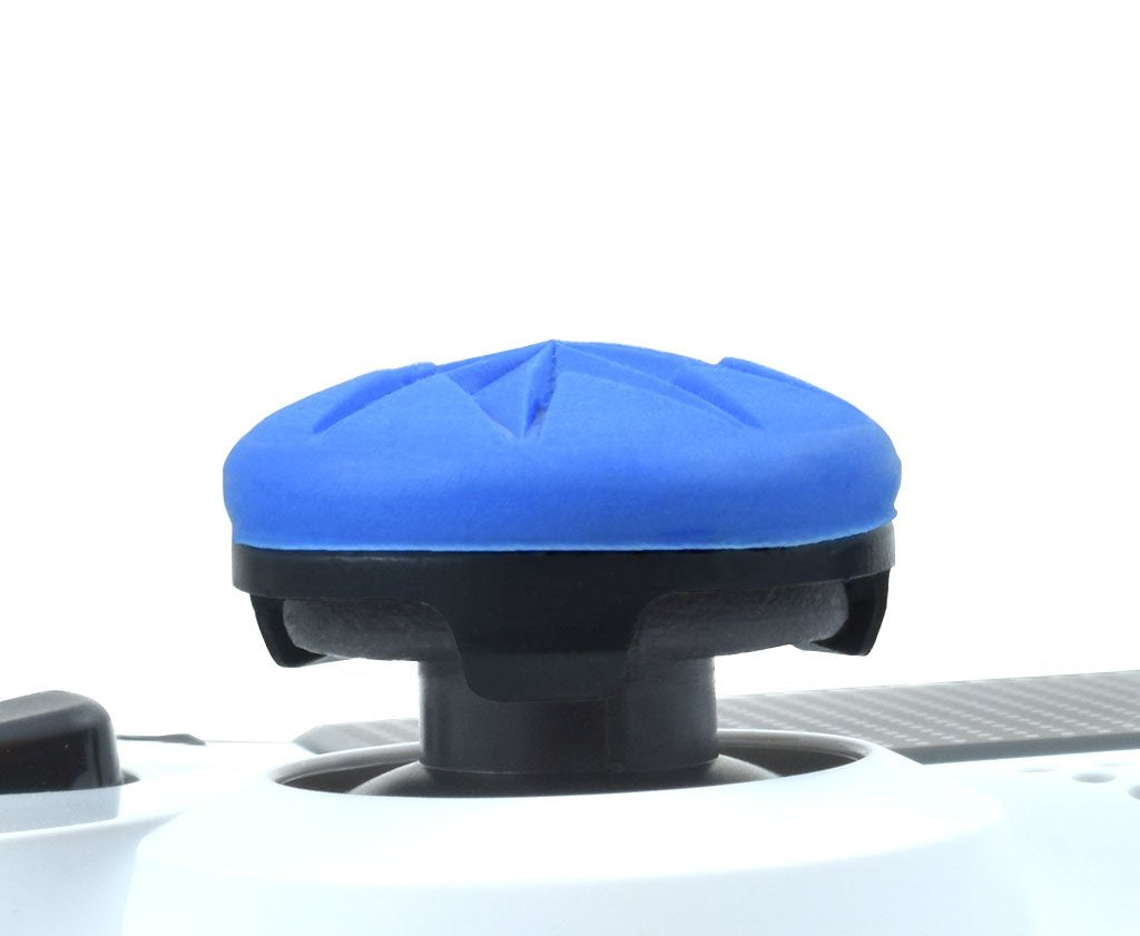 KontrolFreek FPS Freek Edge for PlayStation 4 (PS4) and PlayStation 5 (PS5) | Performance Thumbsticks | 1 High-Rise Convex, 1 Low-Rise Convex | Blue