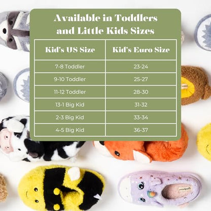 Dearfoams Kids Toddlers Whimsical Animal Critter Washable Slipper, Purple Unicorn, 13 US Unisex Big