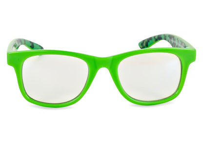 Minecraft Blue Light Blocking Glasses for Kids with Case Boys Computer Video Gaming Glasses Age 2-10 Eyewear Protection (Green/Black)