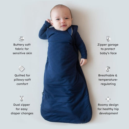 KYTE BABY Unisex Rayon made from Bamboo Sleep Bag for Babies and Toddlers, 2.5 Tog (M (0-6M), Navy)