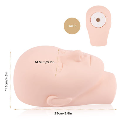 LASHVIEW Lash Mannequin Head, Practice Training Head for Make Up and Lash Extention,Cosmetology Face Head,Soft-Touch Rubber,Easy to Clean by Skincare Essential Oil.