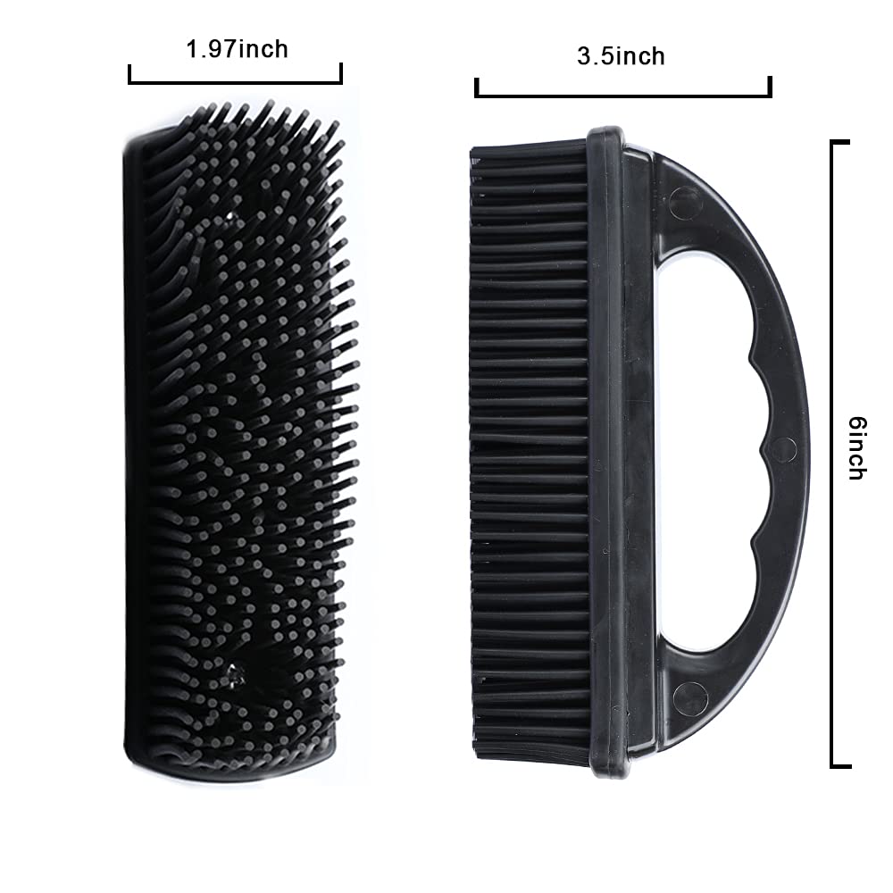 Godiyyer Rubber Pet Hair Removal Brush Lint & Cat Dog Hair Remover Brush Pet Silicone Lint and Debris Remover for Cleaning, Grooming, Home,Black