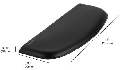 Kensington ErgoSoft Wrist Rest for Slim, Compact Keyboards, Black (K52801WW), 3.9 x 0.4 x 11.1 inches