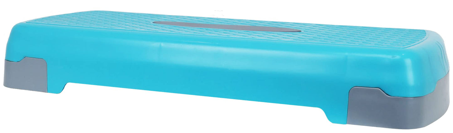 Fitvids Adjustable Workout Aerobic Stepper Step Platform Trainer, 27-Inch, Blue/Gray