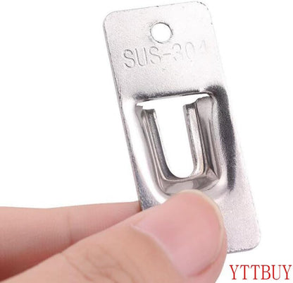 90 Degree Right Angle Door Lock Buckle Safety Door Lock Bolt, Stainless Steel Door Latch for Wooden Fences, Doors, Windows, Safety Sliding Door Latch… (Silver)