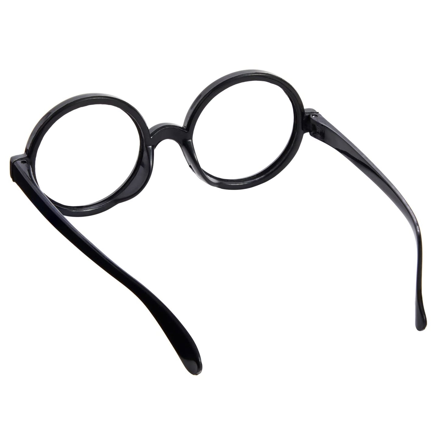 24 Pack Nerd Glasses Party Supplies, Round Black Wizard Glasses for Cosplay Costumes