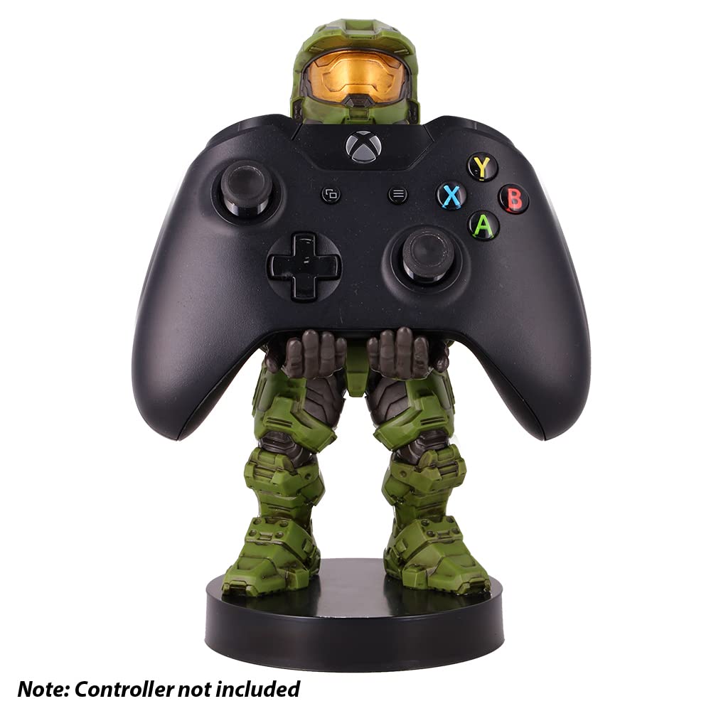 Exquisite Gaming: Halo: Master Chief - Mobile Phone & Gaming Controller Holder, Device Stand, Cable Guys, Xbox Licensed Figure, Green