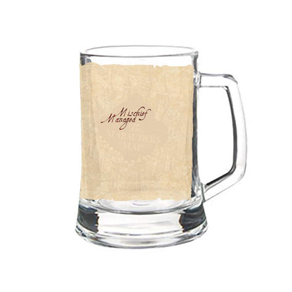 Harry Potter – Marauder’s Map – Mischief Managed Quote - 16 oz Pint Size Glass Morphing Mugs Color Changing Clue Mug – Full Image Revealed When COLD Liquid Is Added