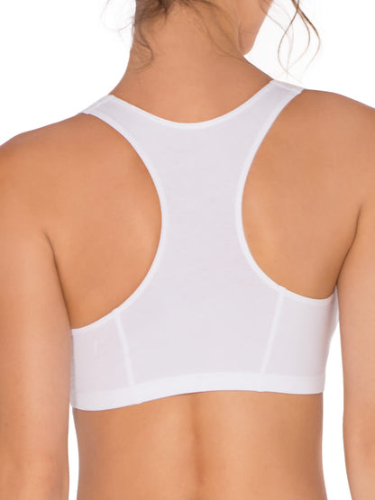 Fruit of the Loom Women's Built Up Tank Style Sports Bra Fashion Colors, Red Hot With Black/White/Black, 36