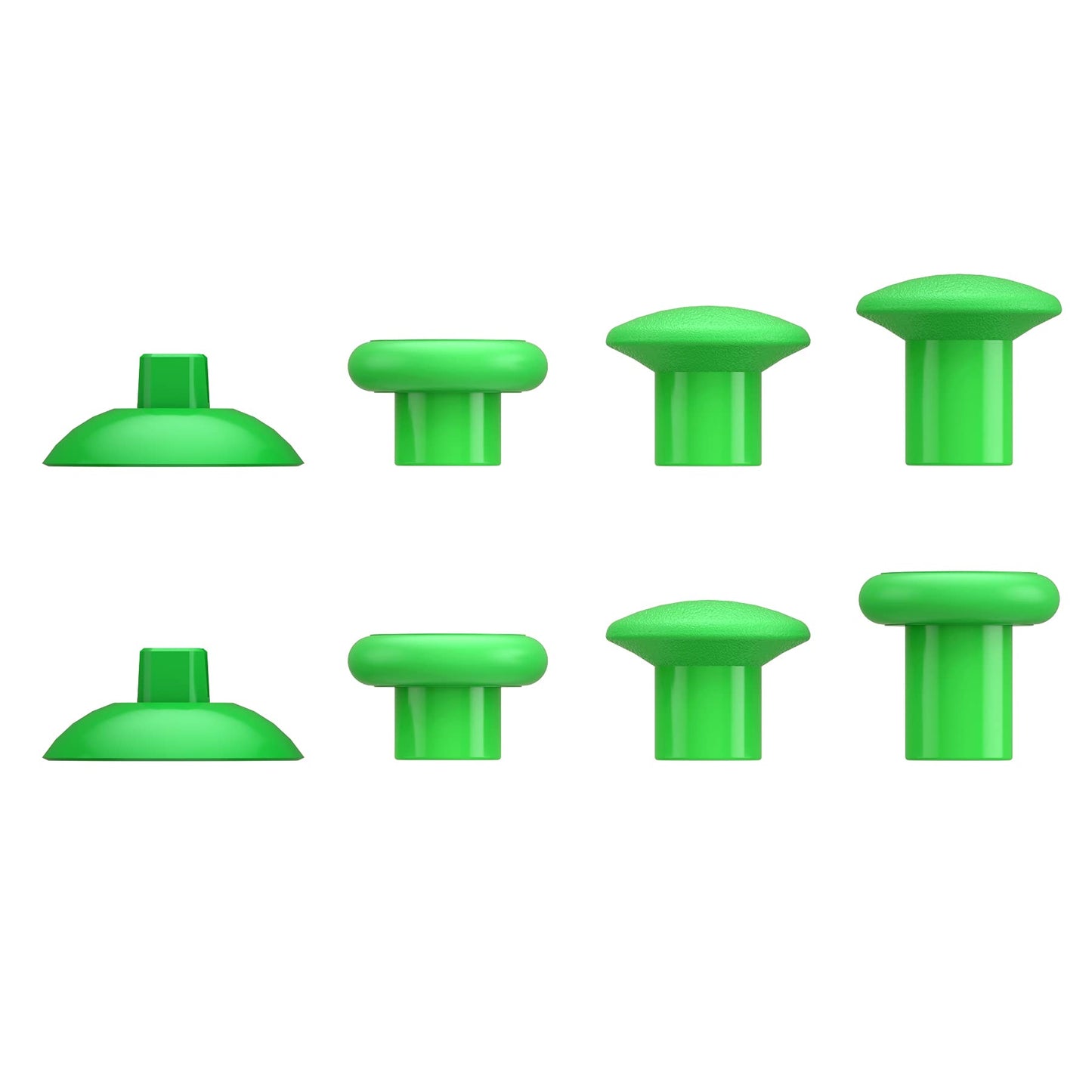 eXtremeRate ThumbsGear Interchangeable Ergonomic Thumbstick for PS5 Controller, for PS4 All Model Controller - 3 Height Domed and Concave Grips Adjustable Joystick - Green