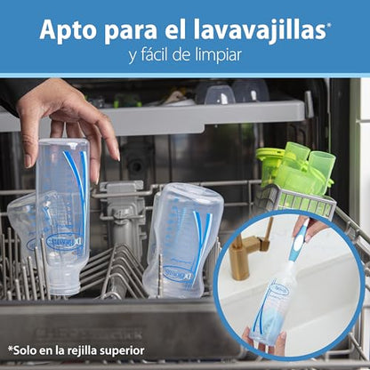 Dr. Brown's Natural Flow Anti-Colic Options+ Narrow Baby Bottle, 2 oz/60 mL, with Preemie Flow Nipple, 0m+, 4 Pack