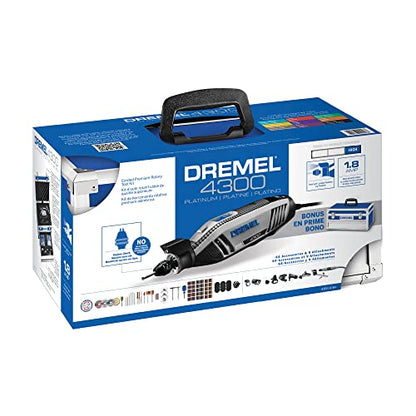 Dremel 4300-9/64 Versatile Rotary Tool Kit with Flex Shaft - 9 Attachments & 64 Accessories - Ideal for Engraving, Etching, Sanding, and Polishing