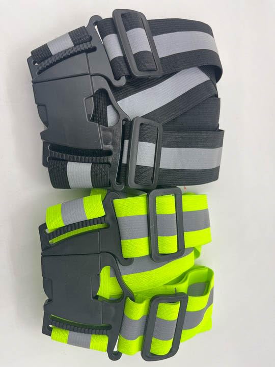 2 Pcs Reflective Vest Adjustable Reflective Running Gear Safety Vest Waist Belt Stripes Jacket High Visibility for Outdoor Jogging, Cycling, Walking, Safety Work, Motorcycle Riding and Running
