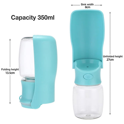 Foldable Portable Dog Water Bottle - Pet Water Dispenser for Outdoor Walking, Hiking, and Travel - 12 OZ Capacity