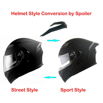 1Storm Motorcycle Modular Full Face Helmet Bike Flip up Dual Visor Sun Shield: HB89 Matt Black