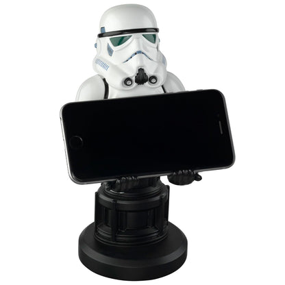 Exquisite Gaming: Star Wars: Stormtrooper - Original Mobile Phone & Gaming Controller Holder, Device Stand, Cable Guys, Collectable Licensed Figure