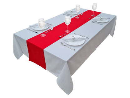 High-Quality Tablecloth, Table Linen Made from 100% Cotton, Concept Collection, Choice of Colours and Sizes (Tablecloth - 150 x 350 cm, White)