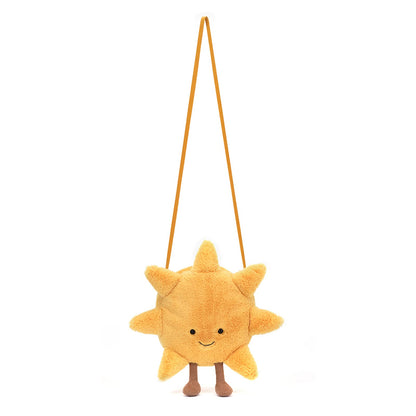 Jellycat Amuseables Sun Plush Bag, 10 inches - Crossbody and Shoulder Purse - Fun and Unique Handbag