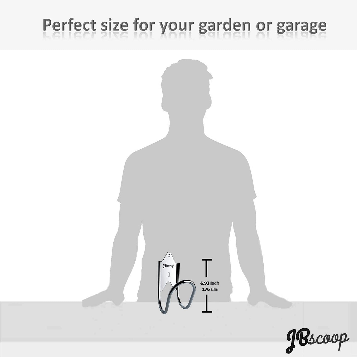 JBscoop Garden Hose Holder, Garden Hose Hanger Wall Mount for Water Hose, Extension Cords, Air Compressor Hose, Heavy Duty & Rust Proof Set of 1