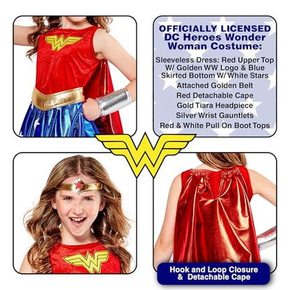 DC Comics: Wonder Woman Costume for Kids by Rubies, Girl's Medium