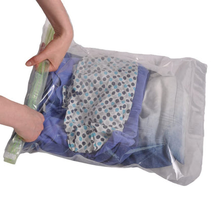 12 Space Saver Storage Bags for Clothes for Travel - Compression, no Vacuum Sacks - Luggage Accessories