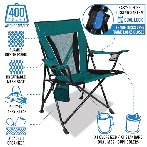 Kijaro XXL Dual Lock Portable Camping and Sports Chair , Hanami Pink