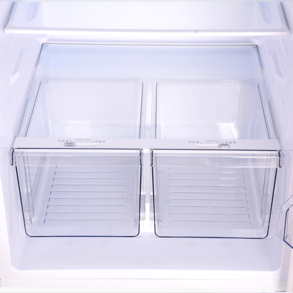 Kenmore 33 in. 20.5 cu. ft. Capacity Refrigerator/Freezer with Full-Width Adjustable Glass Shelving, Humidity Control Crispers, ENERGY STAR Certified, Black