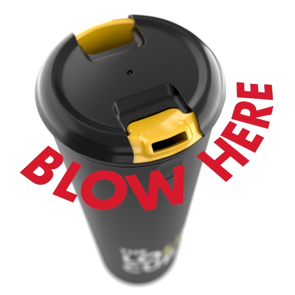 Loud Cup 20 oz Tumbler + Stadium Horn with Open-Sip Lid (Canary Yellow) - Insulated Cup Reusable Water Bottle Coffee Travel Mug - Worlds Loudest Cup for Game Day