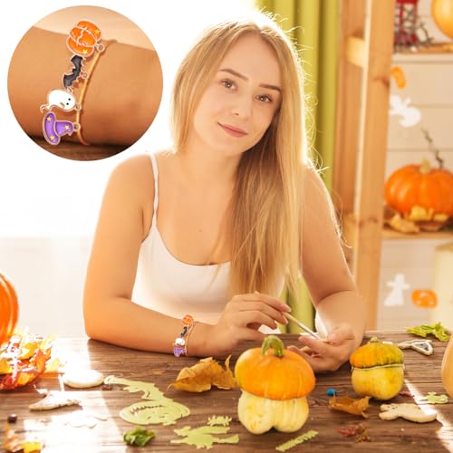 Halloween DIY Charms Halloween Alloy Pendants Pumpkin Ghost Wizard Hat Jewelry Making Charms for DIY Jewelry Necklace Bracelet Accessories