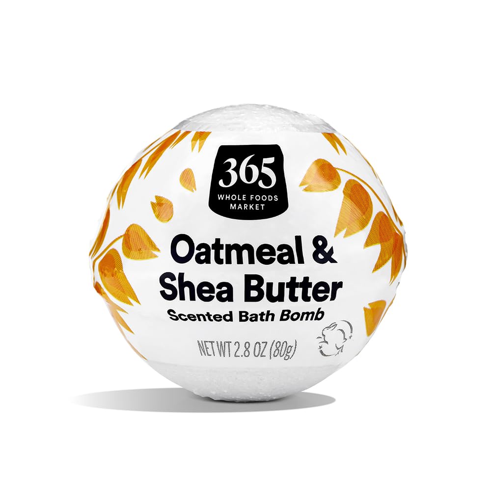 365 by Whole Foods Market, Oatmeal & Shea Butter Scented Bath Bomb, 2.8 Ounce